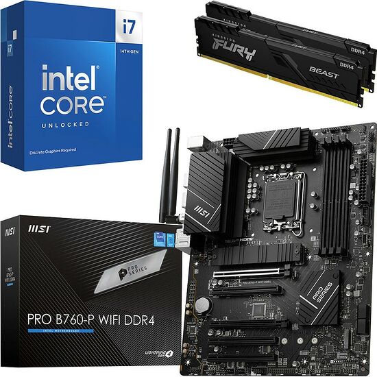 Kit évo Core i7-14700KF + PRO B760-P WIFI DDR4 + 32 Go