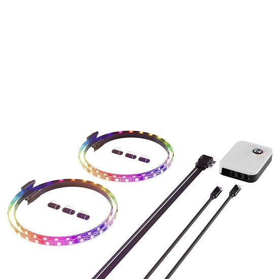 Hyte LS30 qRGB Light Strips + contrôleur NP50 (Pack de 2)