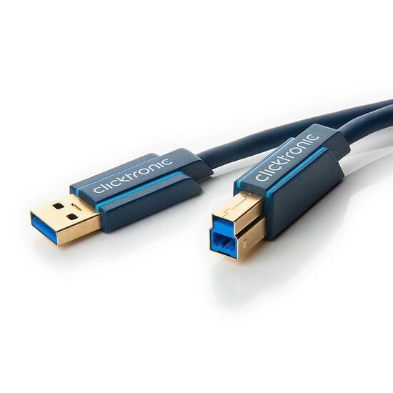 Clicktronic Câble USB 3.0 Type-A / Type-B - 1.8 m