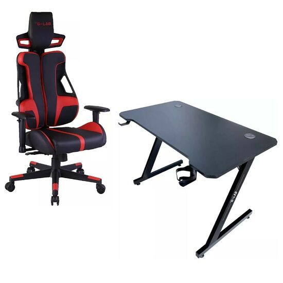 Bundle The G-Lab K-Seat Carbon - Rouge + The G-Lab K-Desk Cobalt Offert