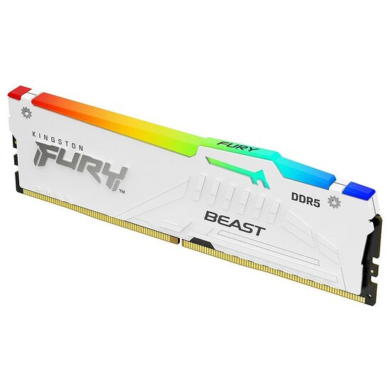 DDR5 Kingston Fury Beast White RGB - 16 Go 6400 MHz - CAS 32