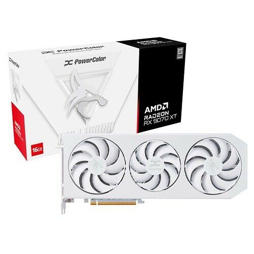 PowerColor Radeon RX 9070 XT HellHound Spectral White