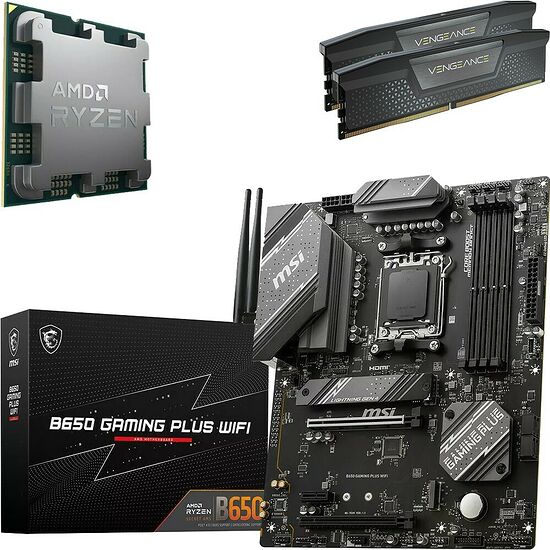 Kit évo Ryzen 7 9800X3D (Bulk) + B650 GAMING PLUS WIFI + 32 Go