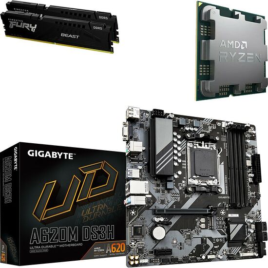 Kit évo Ryzen 5 8400F + A620M DS3H + 32 Go