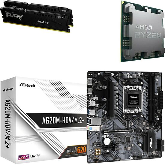 Kit évo Ryzen 5 8400F + A620M-HDV/M.2+ + 32 Go