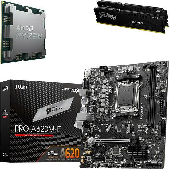 Kit évo Ryzen 5 8400F + PRO A620M-E + 32 Go