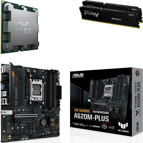 Kit évo Ryzen 5 8400F + TUF GAMING A620M-PLUS + 32 Go