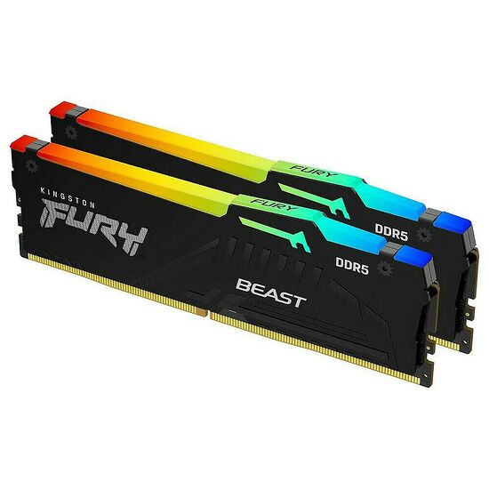 DDR5 Kingston Fury Beast RGB - 64 Go (2 x 32 Go) - 5600 MHz - CAS 40
