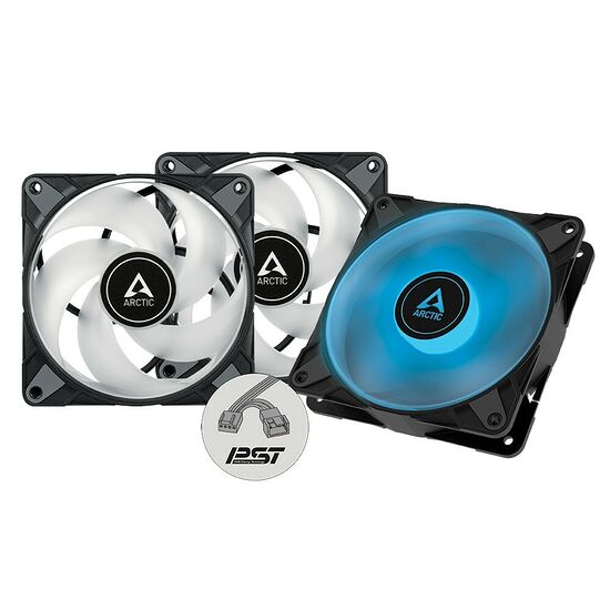 Arctic P12 PWM PST RGB - Noir (Pack de 3)