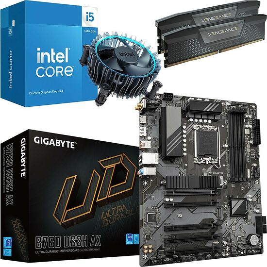 Kit évo Core i5 14400F + B760 DS3H AX + 32 Go