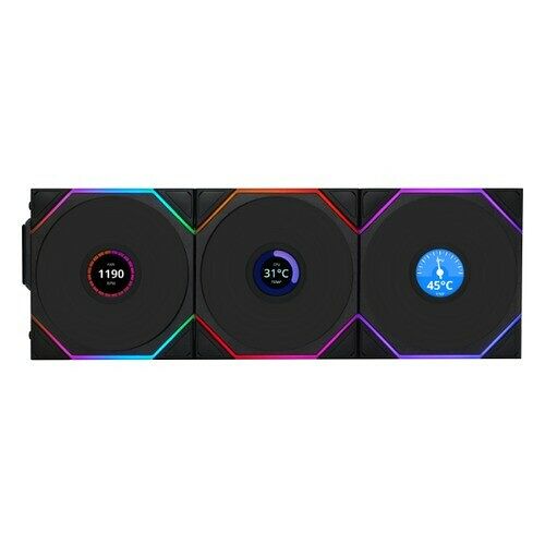 Lian Li Uni TL-LCD Wireless 120 (Pack de 3) - Noir
