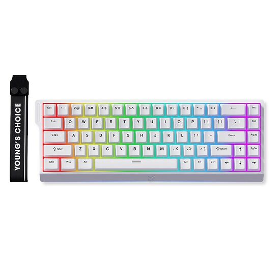 MCHOSE Ace 68 Ice Blue Magnetic Switch - Qwerty US (Blanc)