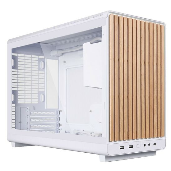 Lian Li A3-mATX Window - Blanc / Bois Clair