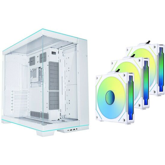 Lian Li O11D EVO RGB - Blanc + 3 ventilateurs Uni Fan SL-Infinity Reverse 120