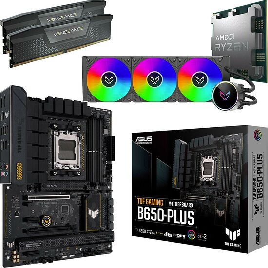 Kit évo Ryzen 7 7800X3D (Tray) + TUF B650-PLUS + XT360 ARGB + 32 Go