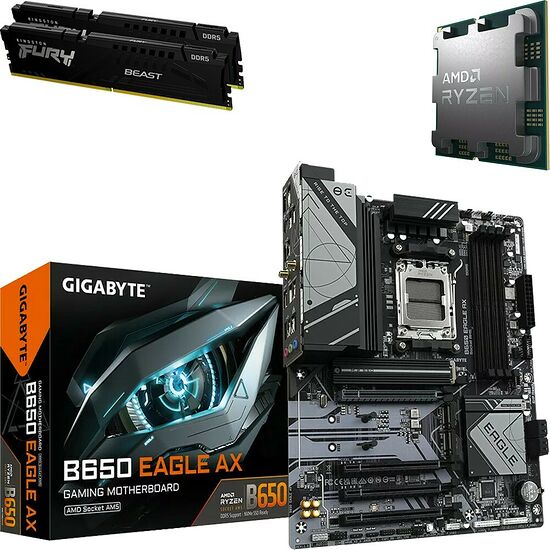 Kit évo Ryzen 7 7800X3D (Tray) + B650 EAGLE AX + 32 Go