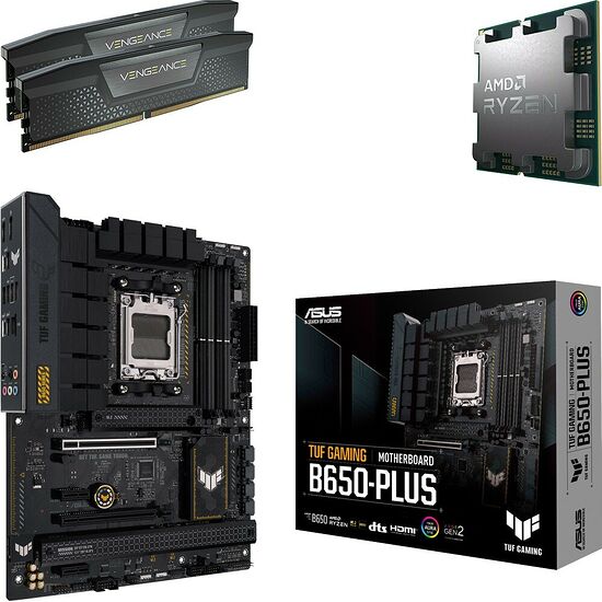 Kit évo Ryzen 7 7800X3D (Tray) + TUF GAMING B650-PLUS + 32 Go