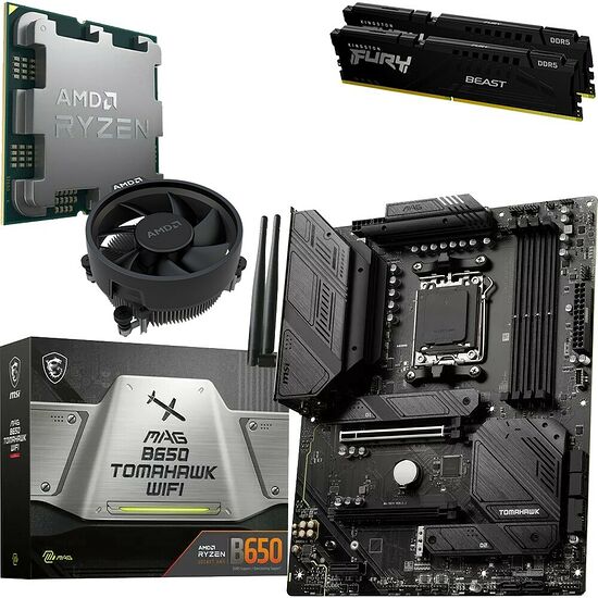 Kit évo Ryzen 7 7700 (Bulk) + B650 Tomahawk WIFI + 32 Go