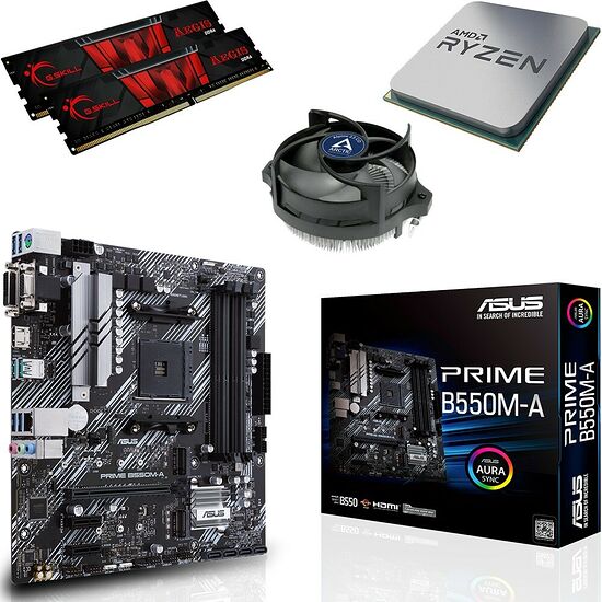 Kit évo Ryzen 5 5500 (Bulk) + PRIME B550M-A + Alpine 23 CO + 16 Go