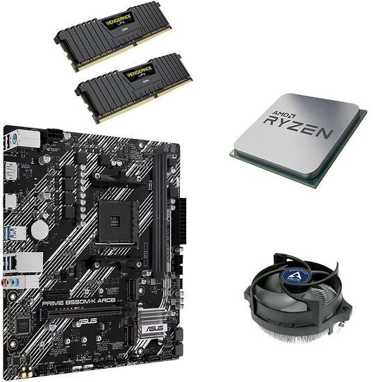 Kit évo Ryzen 5 5500 (Tray) + PRIME B550M-K ARGB + Alpine 23 CO + 32 Go