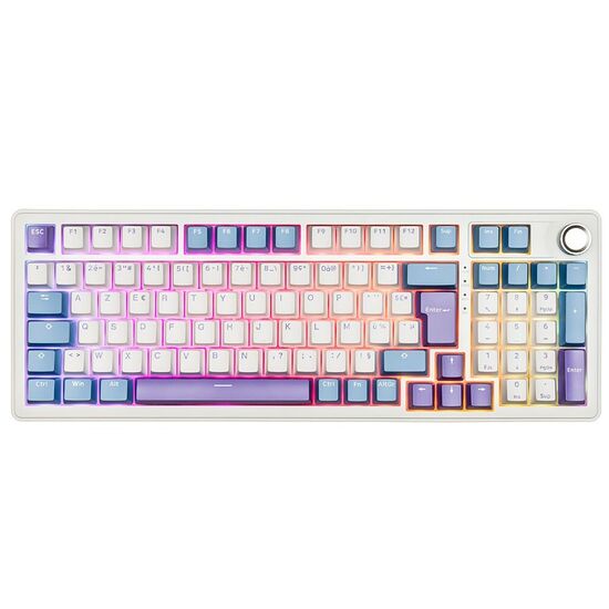 The G-Lab Keyz Elite 400 - Blanc/Bleu (AZERTY)