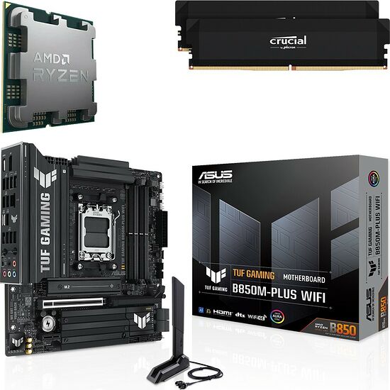 Kit évo Ryzen 5 9500F (Tray) + TUF B850M-PLUS WIFI + 32 Go