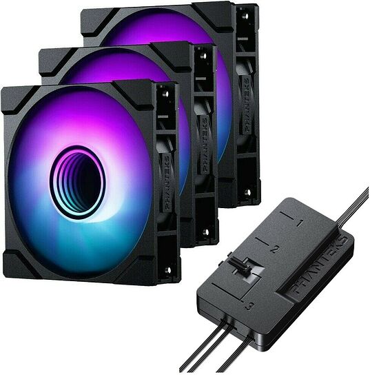 Phanteks M25G2-120 D-RGB Regular - Noir (Pack de 3) + Contrôleur