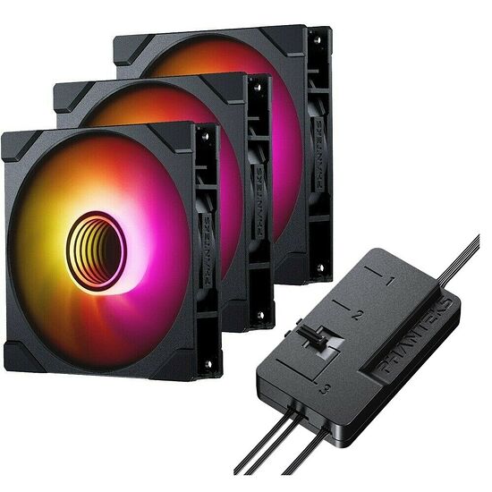 Phanteks M25G2-140 D-RGB Regular - Noir (Pack de 3) + Contrôleur