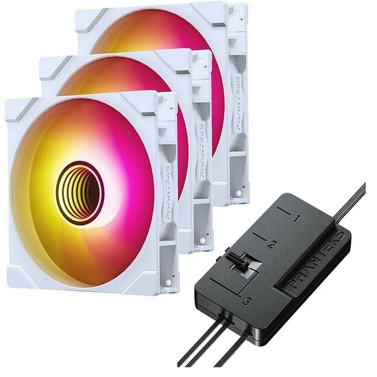 Phanteks M25G2-140 D-RGB Regular - Blanc (Pack de 3) + Contrôleur