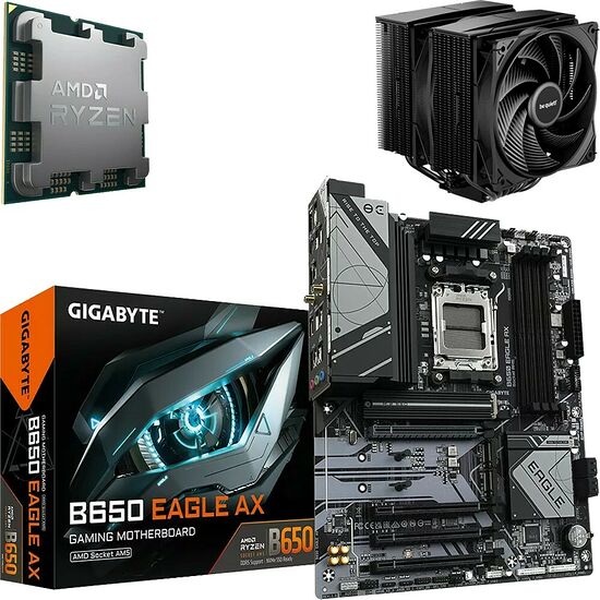 Trio AMD Ryzen 7 9800X3D (Tray) + GIGABYTE B650 EAGLE AX + Pure Rock Pro 3