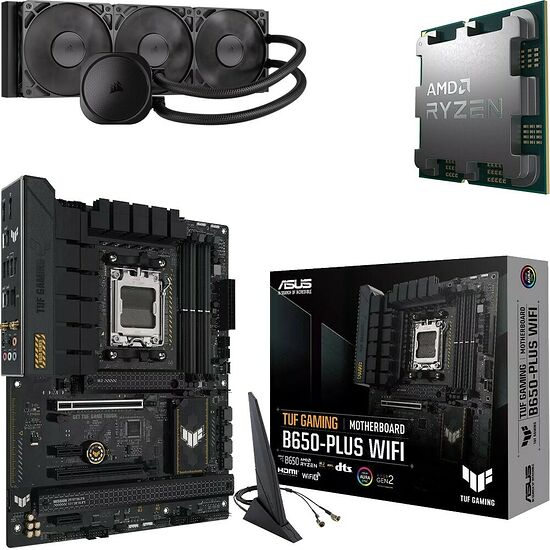 Trio AMD Ryzen 7 9800X3D (Tray) + TUF GAMING B650-PLUS WIFI + Nautilus RS 360