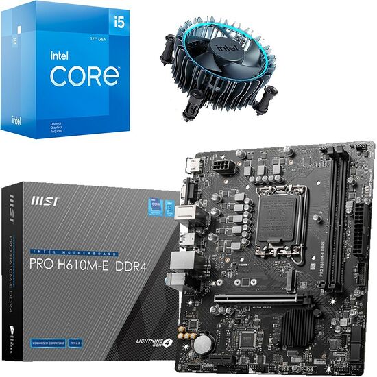 Duo Intel Core i5-12400F + MSI PRO H610M-E DDR4