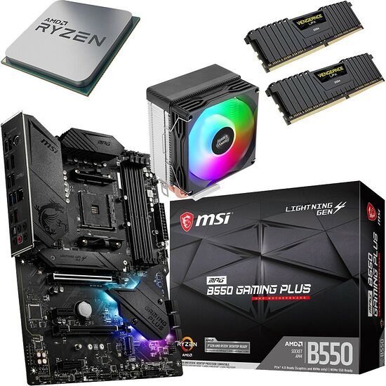 Kit évo Ryzen 5 5500 (Tray) + B550 Gaming Plus + MCPU-X2 + 32 Go