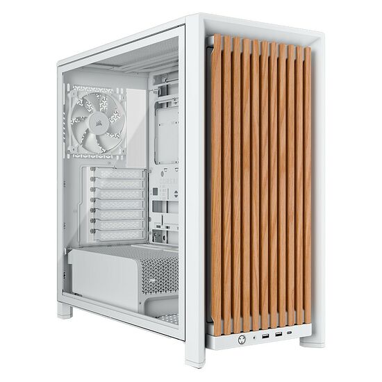 Corsair Frame 4000D RS Wood - Blanc