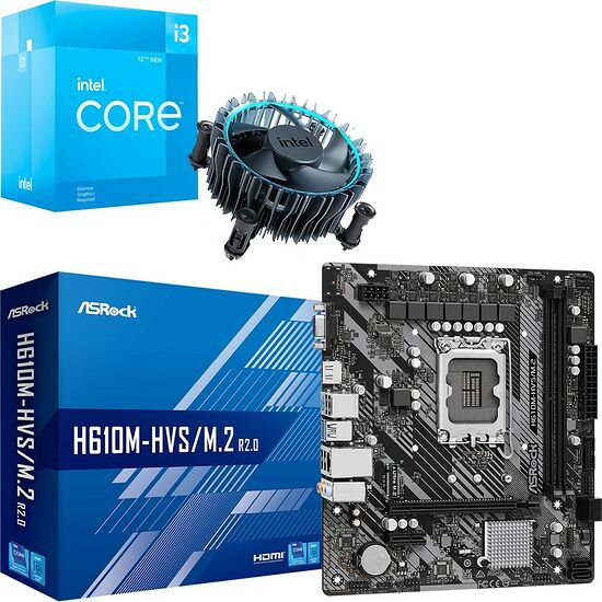 Duo Intel Core i3-12100F + H610M-HVS/M.2 R2.0 DDR4