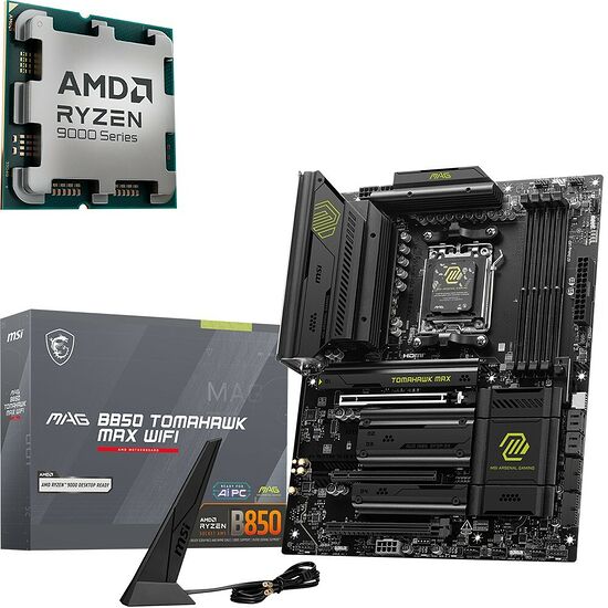 Duo AMD Ryzen 7 9850X3D (Tray) + MSI MAG B850 TOMAHAWK MAX WIFI