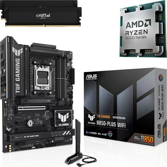 Kit évo Ryzen 7 9850X3D (Tray) + TUF GAMING B850-PLUS WIFI + 32 Go