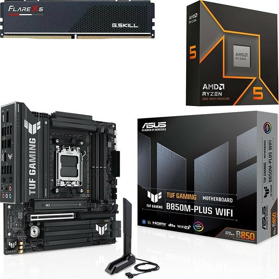 Kit évo Ryzen 5 9600X + TUF GAMING B850M-PLUS WIFI + 16 Go