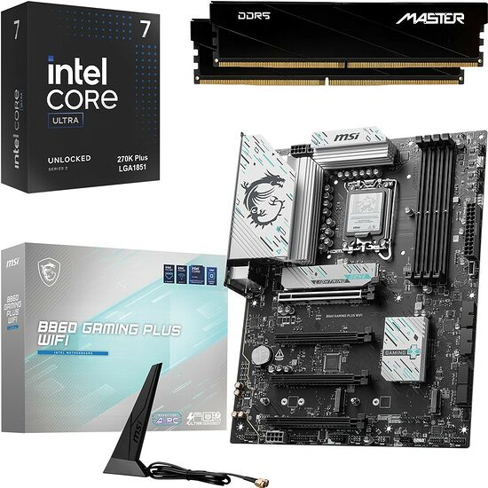 Kit évo Core Ultra 7 270K Plus + B860 GAMING PLUS WIFI + 32 Go