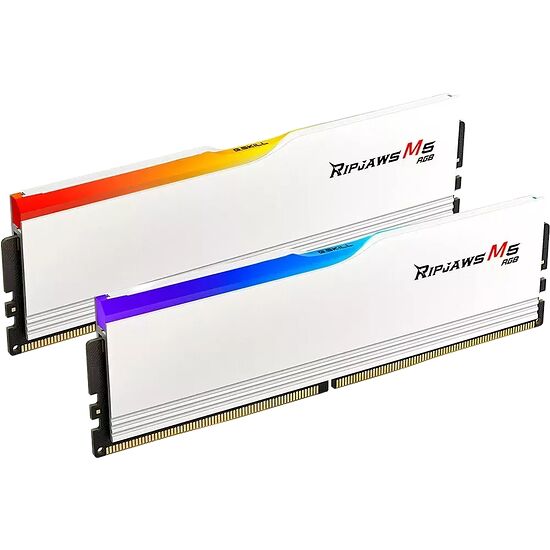 DDR5 G.Skill RipJaws M5 Blanc RGB - 32 Go (2 x 16 Go) 6800 MHz - CAS 34