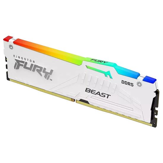 DDR5 Kingston Fury Beast White RGB EXPO - 16 Go 6400 MHz - CAS 32
