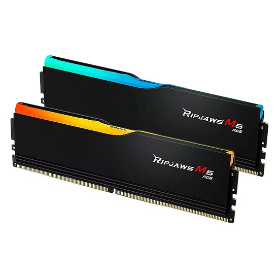 DDR5 G.Skill RipJaws M5 Noir RGB - 32 Go (2 x 16 Go) 6000 MHz - CAS 32