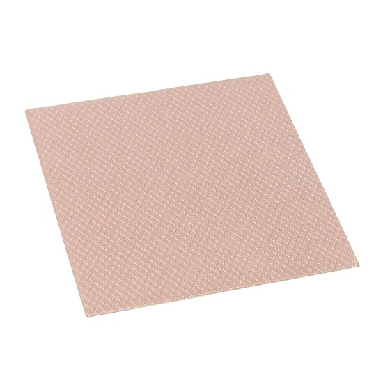 Tapis de souris rectangulaire de couleur rose avec une texture quadrillée.