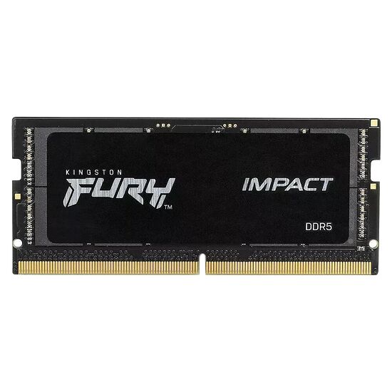 Barrette de mémoire vive Kingston Fury Impact DDR5 de couleur noire.