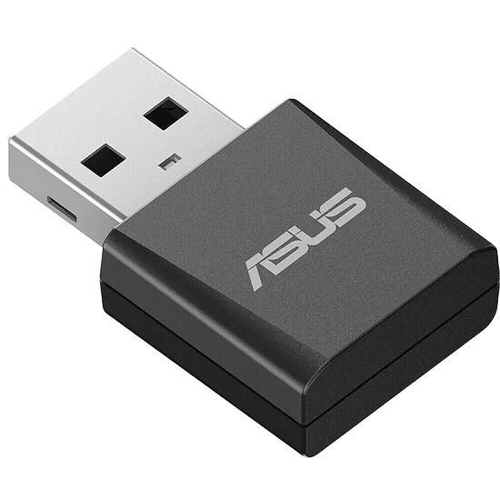 Adaptateur USB ASUS noir compact pour la connectivité sans fil.