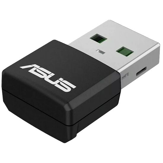 Adaptateur USB ASUS noir pour la connectivité sans fil.