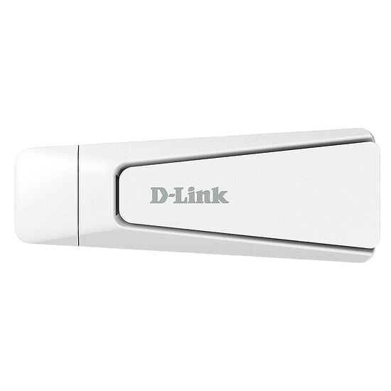Adaptateur Wi-Fi USB blanc de la marque D-Link.