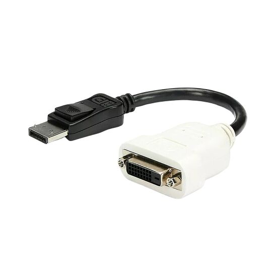 Câble adaptateur noir avec un connecteur HDMI mâle et un connecteur VGA femelle.