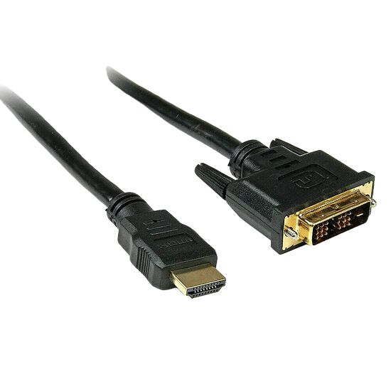 Câble adaptateur DisplayPort vers VGA de couleur noire pour connecter un PC à un écran.