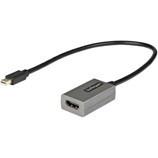 Câble adaptateur StarTech.com avec un connecteur DisplayPort mâle et une prise femelle.